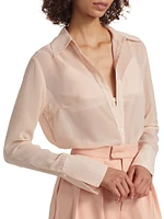 Val Button-Front Blouse