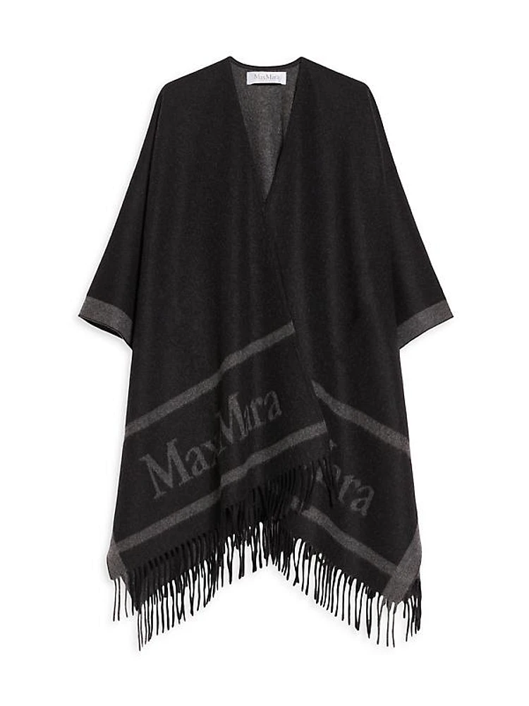 Hilde Fringe Wool Poncho