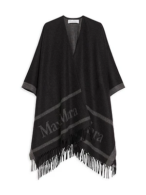 Hilde Fringe Wool Poncho