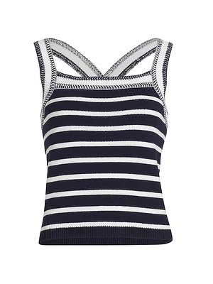 Clarissa Striped Knit Sweater Tank