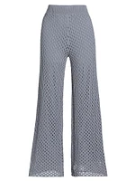 Nova Pointelle-Knit Flare Pants