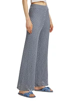 Nova Pointelle-Knit Flare Pants