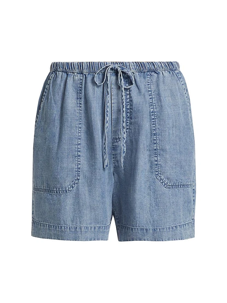 Angie Denim Drawstring Shorts