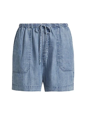 Angie Denim Drawstring Shorts