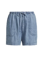 Angie Denim Drawstring Shorts