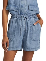 Angie Denim Drawstring Shorts