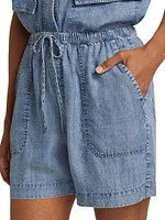 Angie Denim Drawstring Shorts