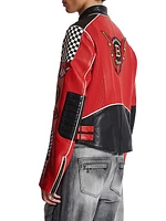 Balmain x Formula 1 Leather Biker Jacket