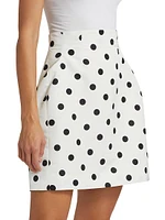 Polka Dot High-Waist Miniskirt