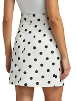 Polka Dot High-Waist Miniskirt