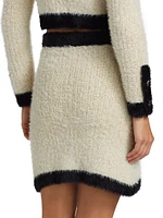 Cotton-Blend Tweed Knit Miniskirt