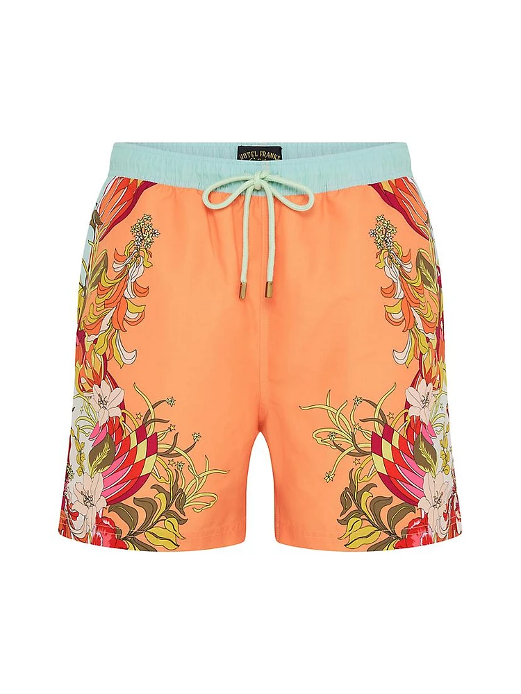 Floral Drawstring Swim Shorts