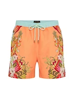 Floral Drawstring Swim Shorts