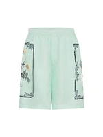 Floral Silk Shorts