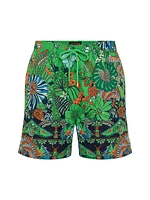 Floral Drawstring Swim Shorts