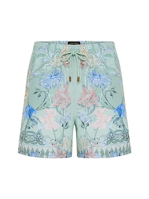 Floral Drawstring Swim Shorts