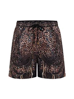 Leopard Drawstring Swim Shorts