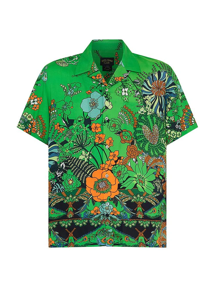 Floral Silk Camp Shirt