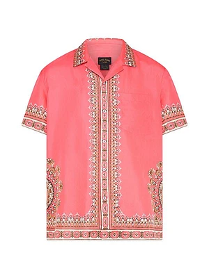 Short Sleeve Camp Collared Shirt