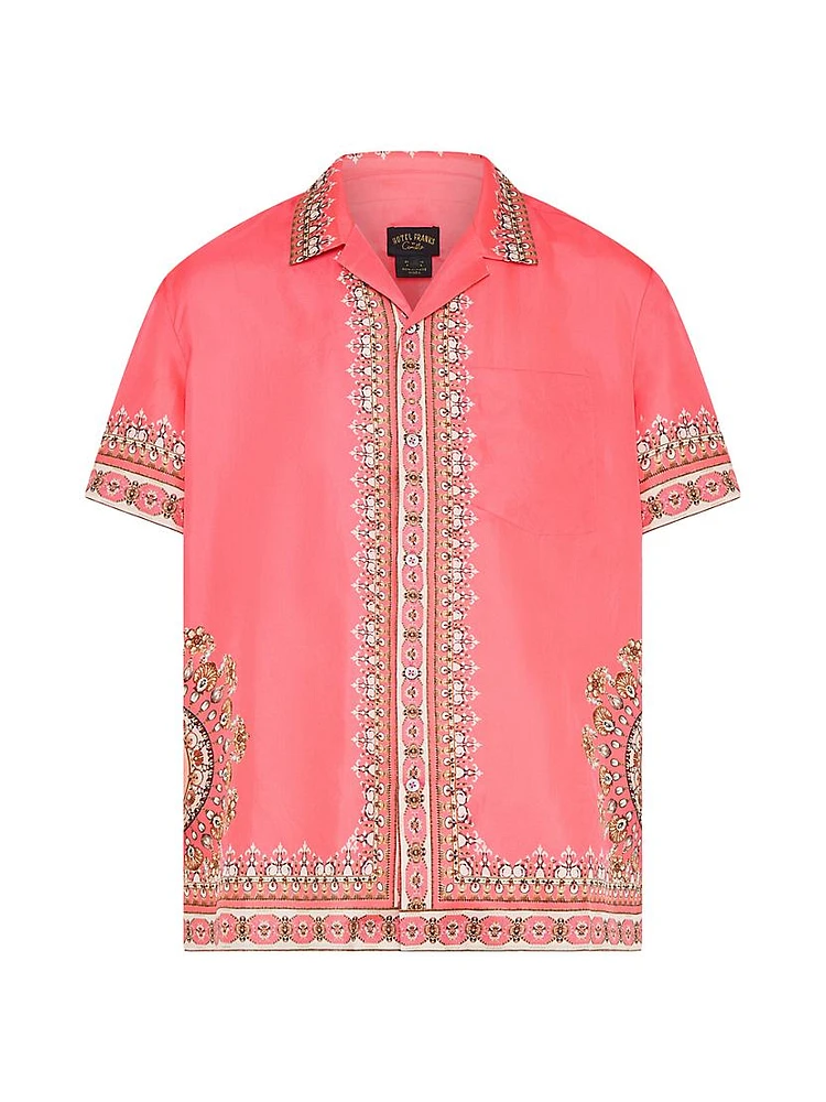 Short Sleeve Camp Collared Shirt