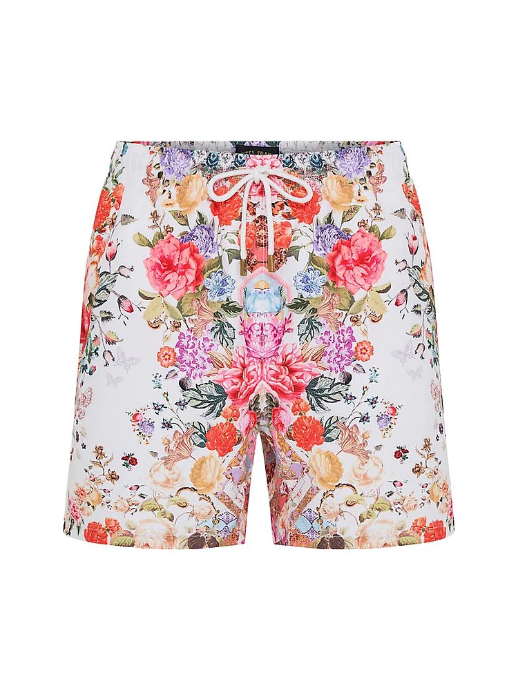 Floral Drawstring Swim Shorts