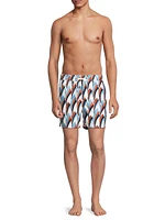 Charles 5-Inch Printed Swim Trunks