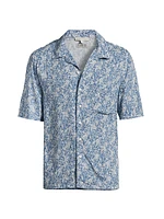 Floral Print Vacation Short-Sleeve Shirt