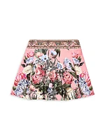 Little Girl's & Floral Pleated Skirt