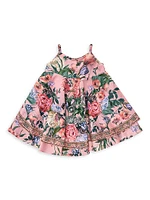 Baby Girl's Floral Print High-Low Dress