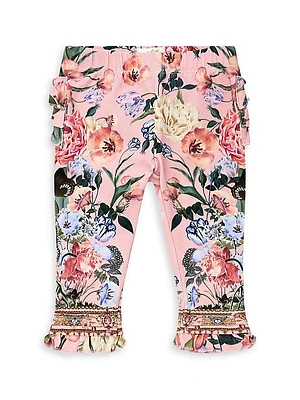 Baby Girl's Ruffle-Trim Floral Leggings