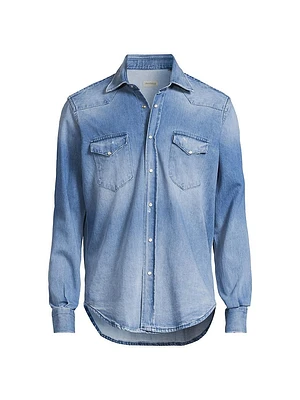 Denim Snap-Front Shirt