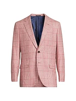 Glen Check Wool Two-Button Jacket