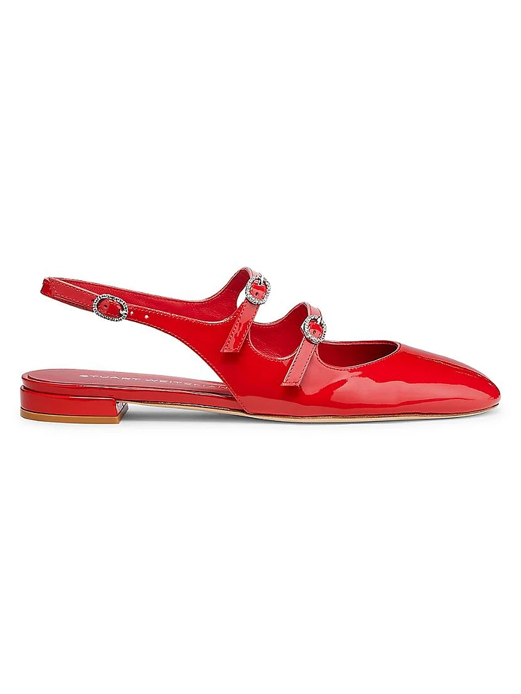 Clarice Patent Leather Slingback Flats