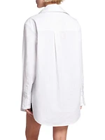 Oversized Collar Cotton Asymmetric Shirt