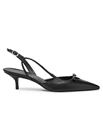 Tully 50MM Lacquered Leather Slingback Pumps