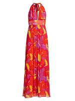 Susie Floral Halter Maxi Dress