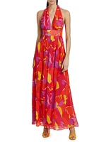 Susie Floral Halter Maxi Dress