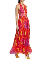 Susie Floral Halter Maxi Dress