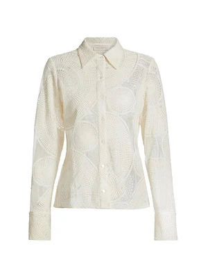 Hulda Tulle Embroidered Shirt