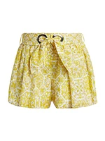 Allie Floral Cotton-Blend Shorts