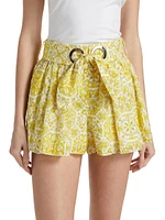 Allie Floral Cotton-Blend Shorts