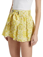 Allie Floral Cotton-Blend Shorts