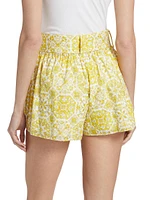 Allie Floral Cotton-Blend Shorts