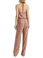 Iva Chevron Halter Jumpsuit