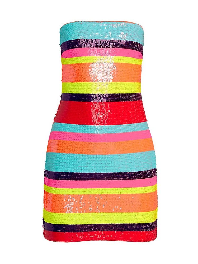 Winnie Sequined Stripe Minidress