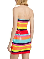 Winnie Sequined Stripe Minidress