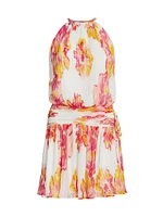 Ollie Floral Plissé Minidress