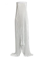 Bisous Plissé Strapless Gown