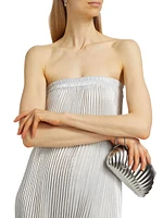 Bisous Plissé Strapless Gown