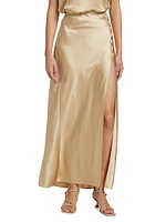 Nolee Silk-Blend Maxi Skirt